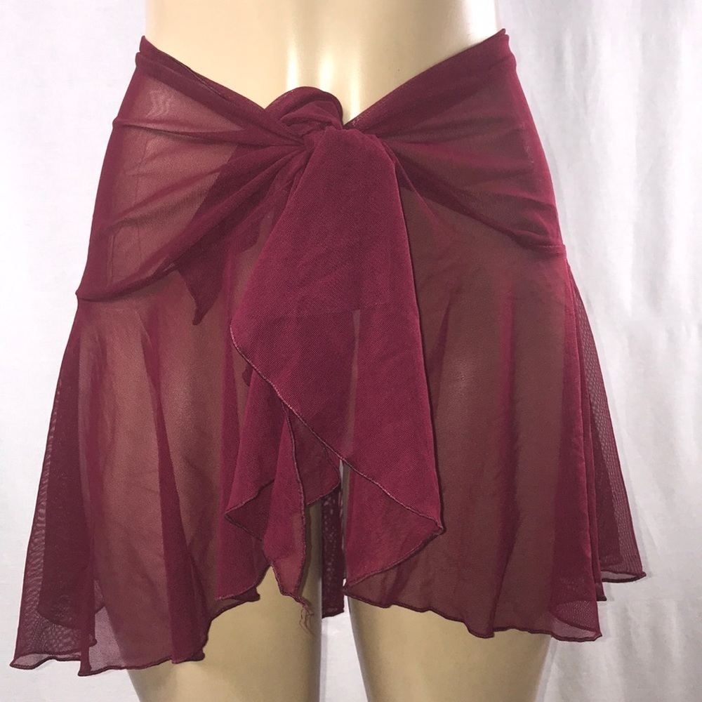 Zuliana Ruffle Mesh Sarong, Made in USA. New With Tags